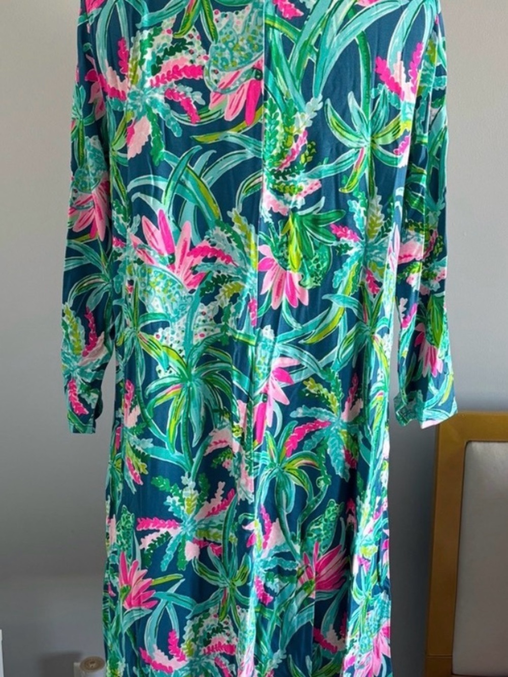 Lilly Pulitzer Ophelia Swing Dress Macaw Blue Sweet Escape Engineered Size Large - Picture 2 of 4